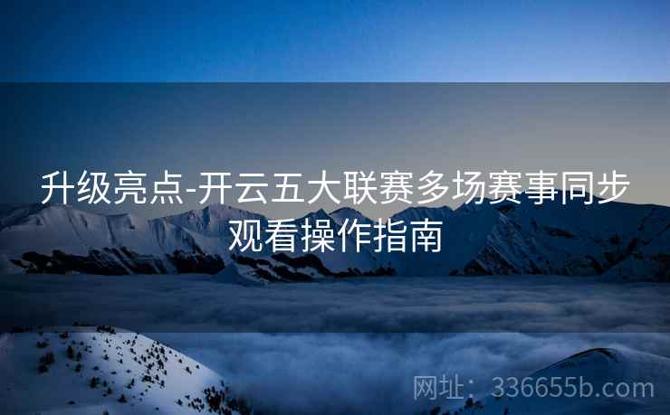 升级亮点-开云五大联赛多场赛事同步观看操作指南