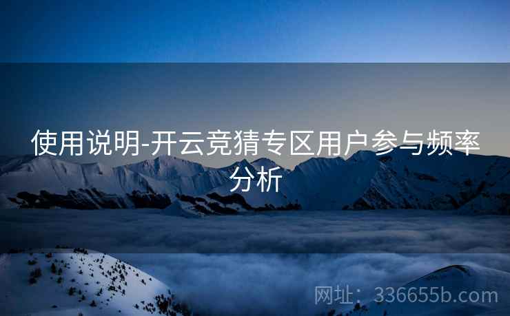 使用说明-开云竞猜专区用户参与频率分析