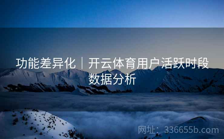 功能差异化｜开云体育用户活跃时段数据分析